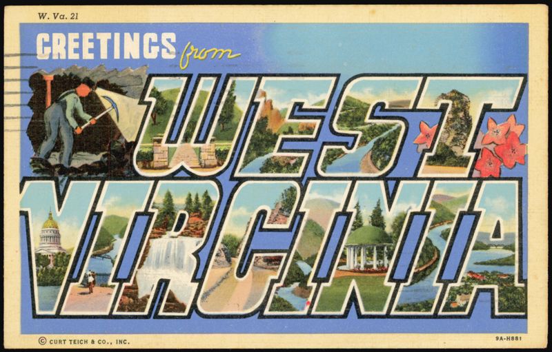 Greetings from West Virginia Large Letter