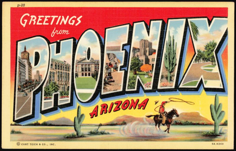 Greetings from Phoenix, Arizona Large Letter Scenes