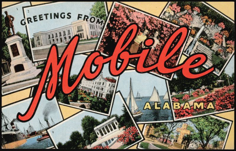 Greetings From Mobile, Alabama Multi-View Collage
