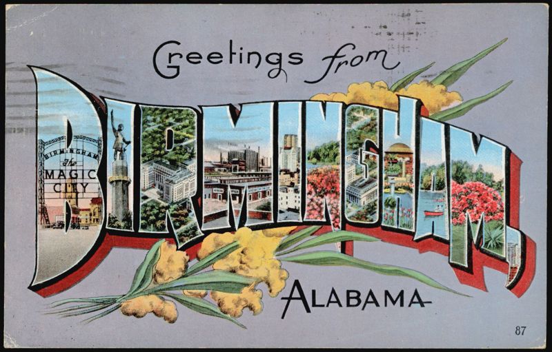 Greetings from Birmingham Alabama Large Letter