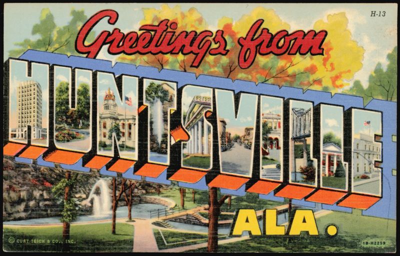 Greetings from Huntsville, Ala. Large Letter