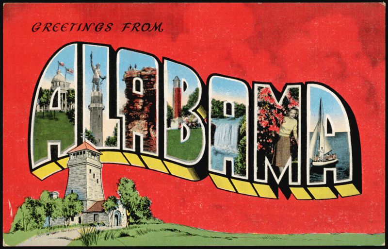 Greetings From Alabama Large Letter