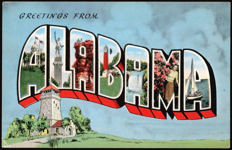 Greetings From Alabama Large Letter