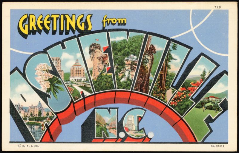 Greetings from Asheville NC Large Letter