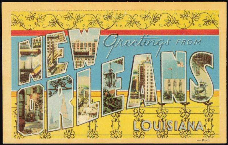 Greetings from New Orleans Louisiana Large Letter