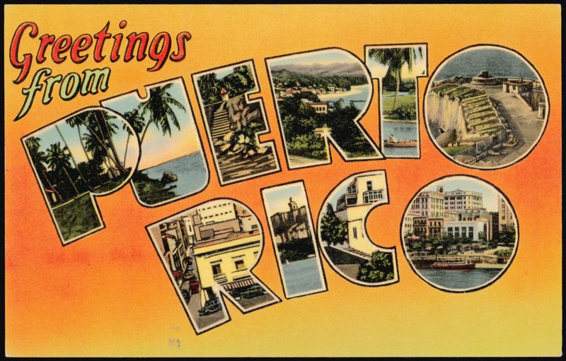 Greetings from Puerto Rico Large Letter Scenes