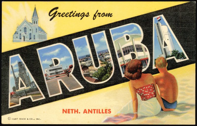 Greetings from Aruba, Lago Oil, Oranjestad, Roman Catholic Church