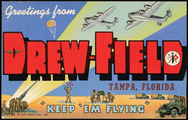 Greetings from Drew-Field Keep 'Em Flying