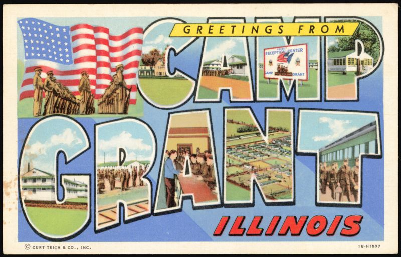 Greetings From Camp Grant Illinois Large Letter