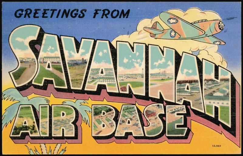 Greetings From Savannah Air Base Large Letter