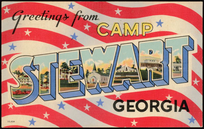 Greetings from Camp Stewart Georgia Large Letter
