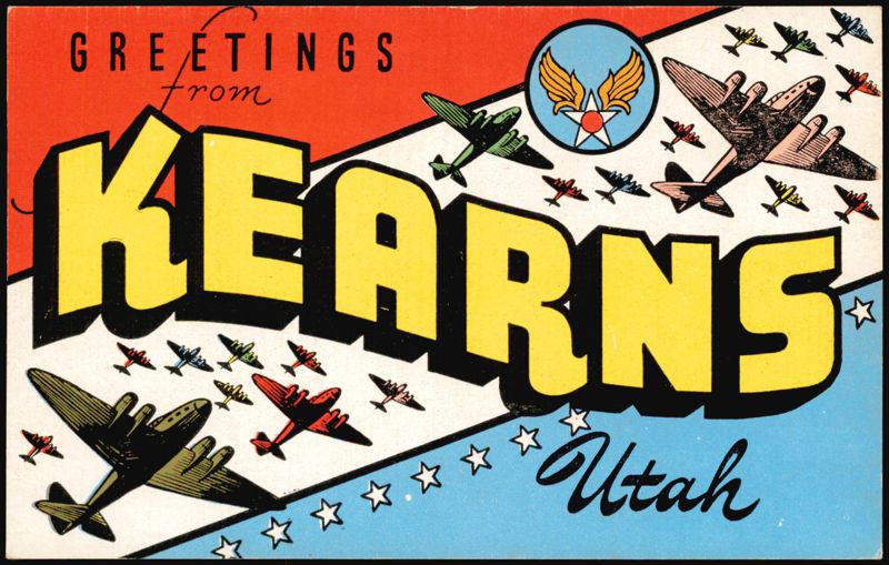 Greetings from Kearns Utah - Airplanes & Air Force Emblem