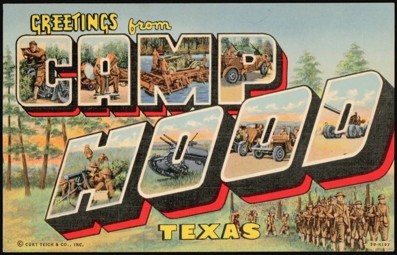 Greetings from Camp Hood, Military Scenes