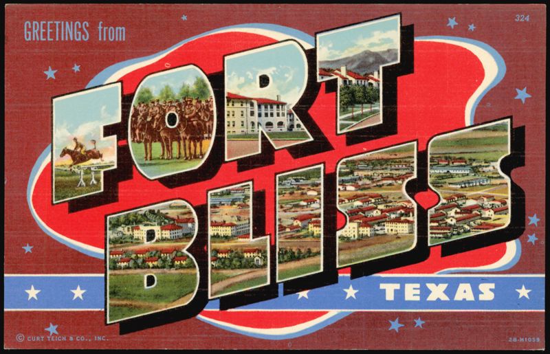 Greetings from Fort Bliss Large Letter