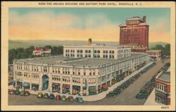 The Arcade Building and Battery Park Hotel Postcard