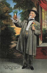 Two Typical Kentuckians Personality and Mint Julep Postcard