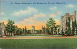 Dormitory Quadrangle at West Campus, Duke University Postcard