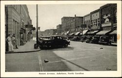 Sunset Avenue Street Scene Postcard
