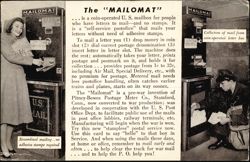 The Mailomat Self-Service Postage Machine Postcard