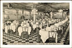Oyster Bay Sea Food Restaurant Interior Postcard