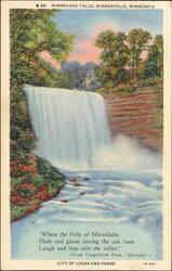 Minnehaha Falls, City of Lakes and Parks Postcard