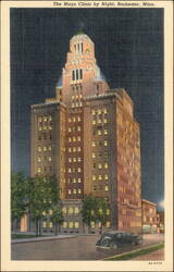 The Mayo Clinic by Night Postcard