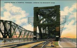 Harahan Bridge Crossing Mississippi River Postcard
