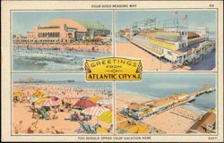 Four Good Reasons Why, Greetings from Atlantic City Postcard