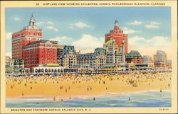 Airplane View: Shelburne, Marlborough-Blenheim, Claridge Hotels Postcard