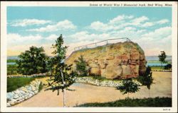 Scene at World War I Memorial Park Postcard