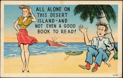 All Alone on This Desert Island Postcard