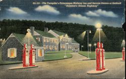 The Turnpike's Picturesque Midway Inn and Service Station Postcard