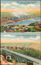 Braddock Steel Mills, Dookers Hollow Bridge Postcard