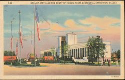 Hall of State and Court of Honor, Texas Centennial Exposition Postcard