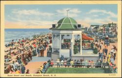 Band Stand and Beach Postcard
