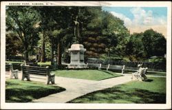 Seward Park with Statue Postcard