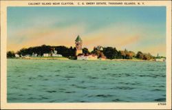 Calumet Island, C. G. Emery Estate, Thousand Islands Postcard