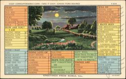 Dizzy Correspondence Card - Take It Easy Postcard