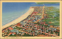 Air View of Hampton Beach Postcard