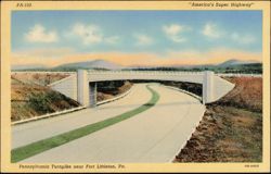 Pennsylvania Turnpike near Fort Littleton Postcard