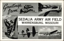 Greetings from Sedalia Army Air Field Postcard