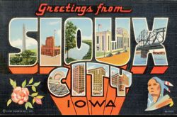 Greetings from Sioux City Large Letter Postcard
