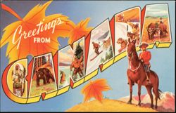 Greetings From Canada Large Letter Postcard