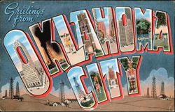 Greetings from Oklahoma City Large Letter Postcard