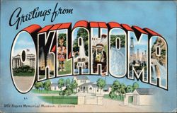 Greetings from Oklahoma Large Letter Postcard