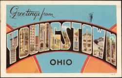 Greetings from Youngstown, Ohio Large Letter Postcard