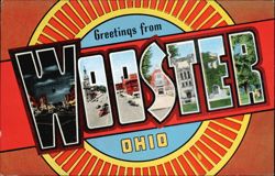 Greetings from Wooster Large Letter Scenes Postcard