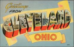 Greetings From Cleveland Large Letter Postcard