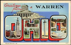 Greetings from Warren Large Letter Postcard