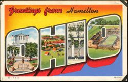 Greetings from Hamilton Large Letter Postcard